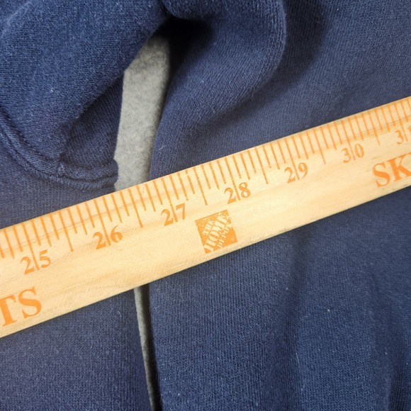 Vintage Russell Athletic Hoodie Mens XXL Blue Boxy 90s Mexico Blank - Picture 6 of 11